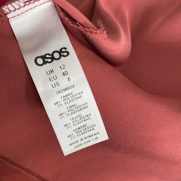 ASOS Coral Pink Double Breasted Soft Shell Blazer - Picture 6 of 10